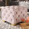 Baxton Studio Avara Pink Velvet Upholstered Gold Finished Button Tufted Ottoman 153-9373 - alternate 7